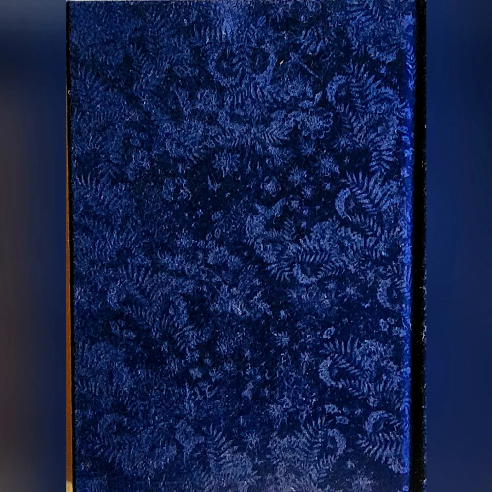 Authentic Christian Dior Blue Textured Velvet Journal/Gold Letters/Gold Buttons